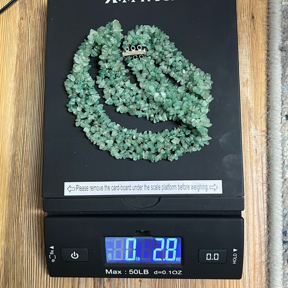 Necklacece-Avertine nugget, NWOT, shades of green, 18”, 925 clasp, wtg 2.8 oz. - Picture 14 of 14